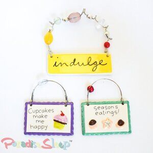 🧁 *My Friend Ronnie* Dessert, Cupcake, Indulge Glass Ornament Signage.